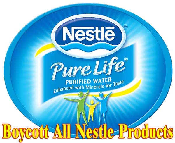 boycott all nestle products - fluoride in bottled water